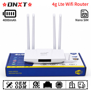 เราเตอร์ DNXT 4g LTE Cat4 2.4GHz wifi 6 ความเร็ว 300Mbps แบตเตอรี่ 4000mAh รองรับซิมการ์ด WAN/LAN พอร์ต Type-C สำหรับสำนักงาน - Product Image 1