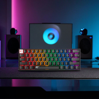 Havit KB903L Clavier de jeu professionnel USB rétroéclairé à LED à 61 touches Rainbow Multi-Function Layout Style mécanique pour les joueurs