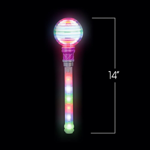 16 <b>LEDs</b> Spinning Magic <b>Ball</b> Wand <b>LED</b> Spin Toy for Kids with Batteries Included Great Gift Idea for Boys and Girls Fun Birthday - Product Image 2