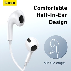 Audífonos Baseus Encok H17 de 3.5mm y 1.1m con Cable, Control Integrado, Auriculares Deportivos para Teléfonos Inteligentes <span class=keywords><strong>Xiaomi</strong></span> y Samsung con Micrófono - Product Image 5