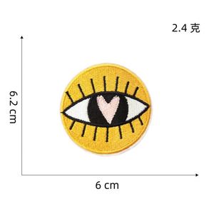 Iron on Embroidered Pink/Yellow Style butterfly rainbow Sun Flower Lollipop Guitar Patches for Clothes Bag Decoration - Product Image 5
