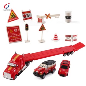 Custom Model Alloy 1:58 Fire Engineering Racing Police Diecast Toy Vehicles, Slide Metal Cars Diecast <strong>Truck</strong> - Product Image 1