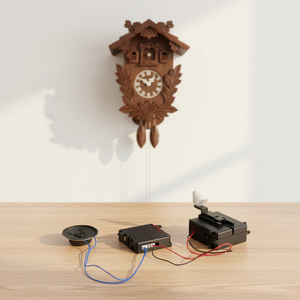 Pièces d'horloge avec contrôle de la lumière, sonnerie horaire, mouvement d'horloge à <span class=keywords><strong>coucou</strong></span> JH1668 personnalisé avec son d'oiseau de Noël pour horloge murale - Product Image 5