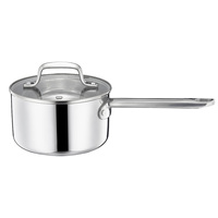 Casserole à corps complet en acier à trois plis Golden Key 201 304 Ensemble de couvercles plats en verre trempé Accessoire personnalisable pour ustensiles de cuisine