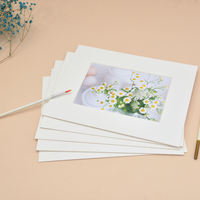 Impression d'art mural moderne avec fleurs jaunes, cadre photo carré 4x6 fait main en papier, passe-partout blanc, pour salon