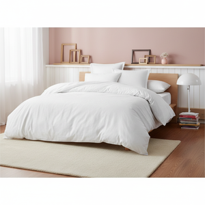 Juego de Funda Nórdica Doble de Algodón con Rayas Elegantes, 6 Piezas, Satén Blanco, King, Queen, Twin, Tejido 3D, Ropa de Cama para Hogar, Boda, Dormitorio - Product Image 2