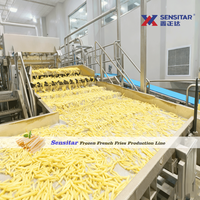 Sensitar Sus304 Volautomatische Frietmachine Fabrieksprijs Grootschalige 500 Kg/u Halfgefrituurde Productielijn