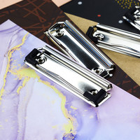 Portapapeles plegable de lujo personalizado, tablero de Clip de Metal con Bloc de notas extraíble, carpeta de documentos, almacenamiento, Bloc de notas, portapapeles