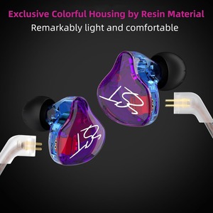 YINYOO <span class=keywords><strong>KZ</strong></span>-<span class=keywords><strong>ZST</strong></span> Écouteurs intra-auriculaires hybrides colorés à armature dynamique 1BA+1DD HiFi <span class=keywords><strong>KZ</strong></span> - Product Image 5