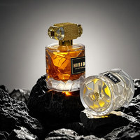 Flacon de Parfum en Verre Rond de Luxe Haut de Gamme Unique Sertissable 30ml 50ml 100ml Bouteilles de Parfum Vides avec Emballage Boîte