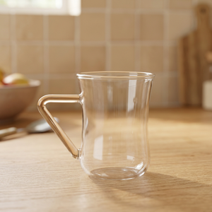 Juego de Tazas de Té de Vidrio Borosilicato en Forma de Campana Borotech G-43 de 180 ml, Hechas a Mano para Bebidas Elegantes, Origen India - Product Image 2