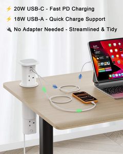 <strong>New</strong> <strong>Design</strong> Industrial Smart Power Plug Hidden Desktop/Tabletop Outlet USB 15W Wireless Charging Pop Electric <strong>Socket</strong> WiFi Remote - Product Image 3