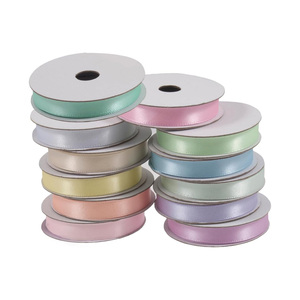 ริบบิ้นผ้าซาตินแข็งแบบวงกลมสีพื้นขนาด 5 มม. 30 มม. แบบสั่งทำพิเศษ ผลิตจากโพลีเอสเตอร์/ไนลอนถัก/ผ้าฝ้ายแท้ สำหรับห่อของขวัญ - Product Image 2