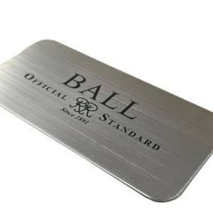 <span class=keywords><strong>Plaque</strong></span> nominative en aluminium <span class=keywords><strong>brossé</strong></span> et chanfreiné, <span class=keywords><strong>autocollante</strong></span> 3D, avec texte imprimé en typographie et finition laquée, directement du fabricant - Product Image 1