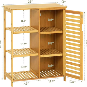 Meilleure Vente : Étagère de Rangement 3 Niveaux pour Toilettes, Meuble de Salle de Bain en Bois, Porte-Papier Toilette, Organisateur de Salle de Bain - Product Image 5