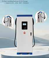 Estación de Carga para Vehículos Eléctricos de CC de 120kW, 240kW, 300kW, 400kW, de Montaje en Suelo, con Doble Conector, para Uso Comercial, OEM de Fábrica, Actualización Remota OCPP