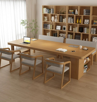 Bureau de jeu Shinestone en bois laqué pour deux ordinateurs, bureau d'ordinateur long, ensemble de bureaux double face