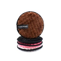 Éponge nettoyante pour le visage en coton réutilisable de haute qualité, épaisse, écologique, lavable, pour le maquillage, la beauté, le démaquillant