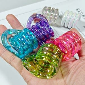 Jouet anti-stress électroplaqué coloré blanc laiteux, pour la concentration, la réduction de l'anxiété et l'arrêt de la dépendance, en métal à presser, emballé en boîte - Product Image 1