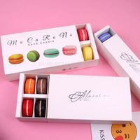 Boîte cadeau en carton avec fenêtre transparente pour 12 macarons, gaufres, biscuits, pâtisseries, conception de logo personnalisée OEM