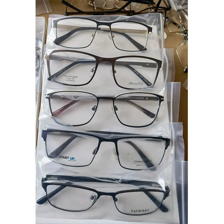 Gafas de Metal de alta calidad, lentes de lectura con marco óptico de metal inoxidable
