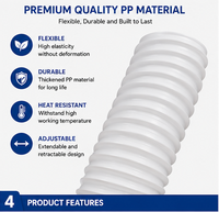 Tuyau d'évacuation flexible en polypropylène haute pression, longueur réglable, durable, pour climatiseur, conduit de ventilation universel pour
