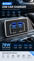 Chargeur USB double port 24V pour siège de bus, montage en surface, type-C QC3.0, charge rapide pour camping-car, autocar, caravane, camion