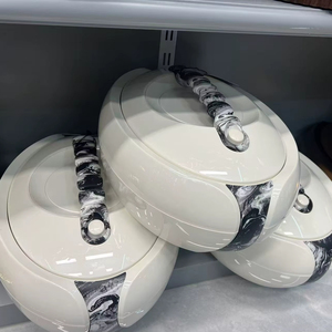 Ensemble chauffe-plats Jumbo 4L 5L 6L, design créatif <span class=keywords><strong>en</strong></span> forme de galet, cocotte isotherme <span class=keywords><strong>en</strong></span> acier inoxydable, pour fête de l'Aïd Moubarak - Product Image 1