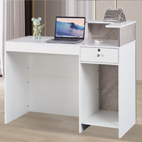 Comptoir de réception moderne à plateau plat, structure robuste, bureau de caisse, table frontale anti-rayures pour magasin de proximité