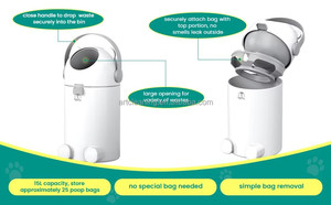 2025 bidone della spazzatura resistente agli odori per bambini con capacità di <span class=keywords><strong>ExtraLarge</strong></span> da 15L, secchio per pannolini in plastica resistente, adatto per uso domestico - Product Image 3
