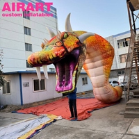 Cobra gonflable, serpent gonflable de conception nouvelle, décoration créative pour scène de festival de musique, serpent gonflable dragon