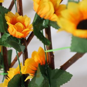Patio simulado Decoración de jardín Estiramiento telescópico Valla de madera de bambú Soporte de <span class=keywords><strong>flores</strong></span> Barandilla Hiedra-Planta artificial - Product Image 2