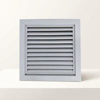 Grille de sortie d'air verticale en alliage d'aluminium avec revêtement en poudre écologique et résistance à la corrosion