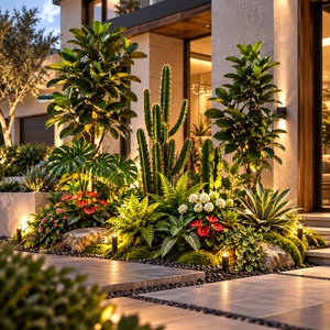 Arreglo de Plantas Tropicales Mixtas para Jardín Artificial Interior en Villas de Lujo, para Modelos de Casas, Apartamentos y Decoración <span class=keywords><strong>Inmobiliaria</strong></span> - Product Image 2