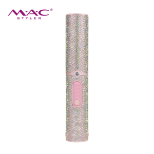Lisseur <span class=keywords><strong>de</strong></span> cheveux portable sans fil en titane, rechargeable 5000 mAh, design strass, 3 températures réglables, mini <span class=keywords><strong>fer</strong></span> plat <span class=keywords><strong>de</strong></span> voyage - Product Image 1