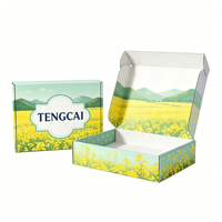 Boîte cadeau en carton ondulé personnalisée avec gaufrage et pelliculage mat, recyclable, taille personnalisée pour usage cosmétique
