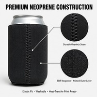 Porte-canette isotherme personnalisé en néoprène, pliable, pour canettes de 330 ml