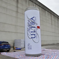 Réplique géante de canette de bière Michelob Ultra gonflable - Affichage publicitaire gonflable personnalisé pour bars/événements