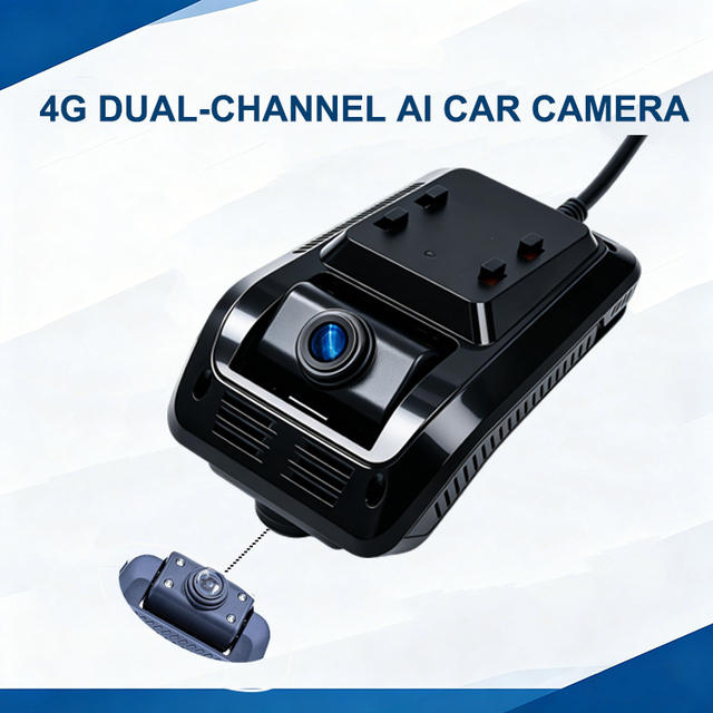 2CH 1080P Taxi AI Dashcam 4G GPS ADAS DMS Dual Camera  for Uber Lyft Ride-hailing Car Fleet Management Safety Monitoring OEM/ODM