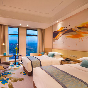 Juego de Muebles de Dormitorio para Hotel de 5 Estrellas, Cama Queen o King Personalizada con Cabecera y Mesitas de Noche para Hostelería Comercial de Lujo - Product Image 3