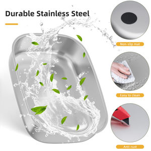 Extra große abnehmbare Katzen toilette Antihaft-Design mit hoher Seite Edelstahl und Kunststoffs chale Große Katzen toilette - Product Image 4