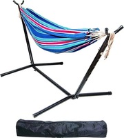 Support de hamac en toile anti-basculement pour l'extérieur avec support détachable, capacité de charge de 200 lb, pour le camping, la randonnée et l'utilisation en extérieur