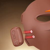 Nouveautés : Masque facial LED 4D en silicone, 660 nm 850 nm, thérapie par lumière rouge sans fil, soin de la peau, masque facial pour la maison et le salon