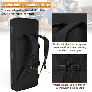 Cubierta antipolvo impermeable portátil correas ajustables acolchadas 61 teclas electricidad Piano teclado Gig Case Bag - Product Image 2