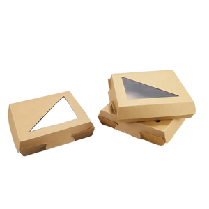 Boîtes en papier kraft jetables de qualité alimentaire pour la vente à emporter, emballages pour boulangeries et restaurants, boîtes alimentaires écologiques personnalisées imprimées - Product Image 1
