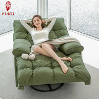 Canapé multifonctionnel en tissu moderne, fauteuil inclinable de salon, fauteuil à bascule, espace de première classe, rembourrage en éponge, une place, usage adulte