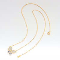 Bijoux fins en argent 925, collier papillon original pour femmes avec chaîne à maillons, cadeaux pour femmes