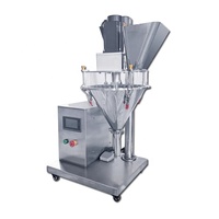 Machine de remplissage semi-automatique à vis sans fin pour poudres (farine, café, épices) avec fonction de pesage, et machine d'emballage manuelle pour bouteilles