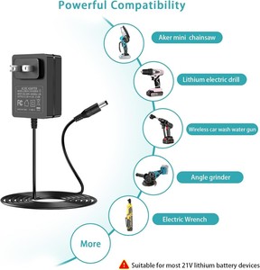 Caricabatterie 21V 1A per Batterie agli Ioni di Litio, <span class=keywords><strong>Alimentatore</strong></span> per Trapano Elettrico Ryobi, Caricabatterie per Batterie al Litio 5S 18V 21V 5Ah - Product Image 4