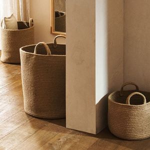 Cestas de Almacenamiento Plegables de Tela Tejida Ecológica Moderna de Alta Densidad para Ropa y Sala de Estar - Product Image 3